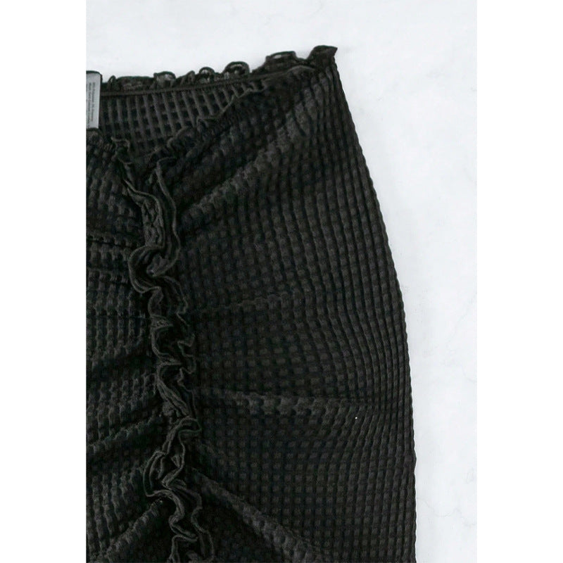 New Conservative Solid Color Pleated High-grade Long Overskirt