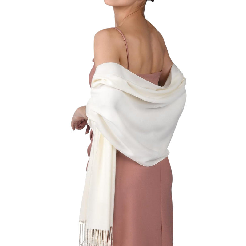 Women's Cashmere Shawl Solid Color Scarf