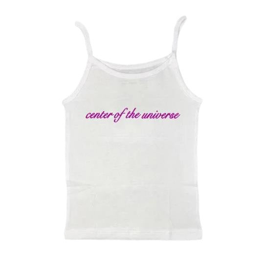 Solid Color Printing Letter Braces Top Women's Short All-match Vest