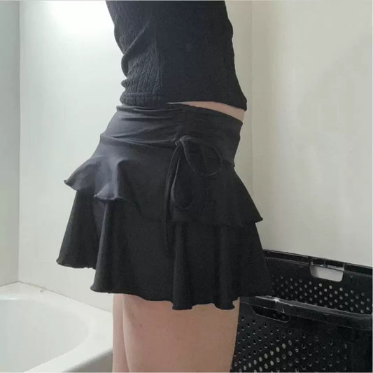 Retro Irregular Skirt Design Pleated