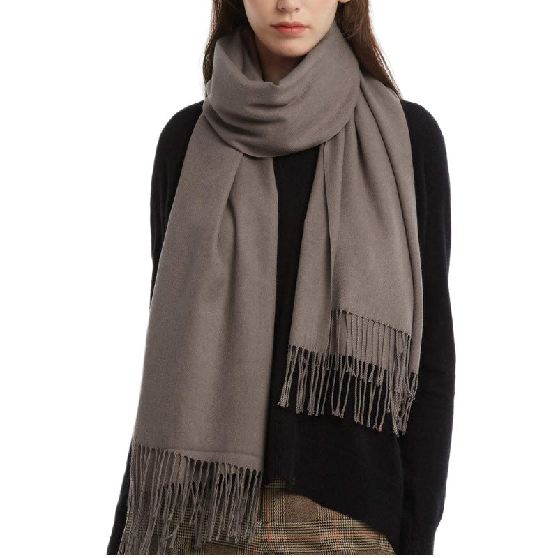 Women's Cashmere Shawl Solid Color Scarf