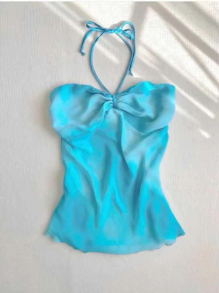 Sexy Hot Girl Leopard-print Slim-fit Sling Women's Top