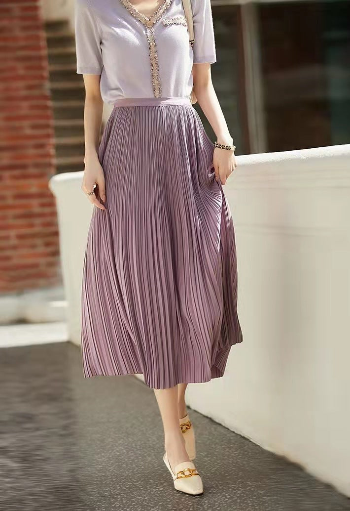 Spring And Summer New Exquisite Artistic Pleated Fairy Pleated Skirt