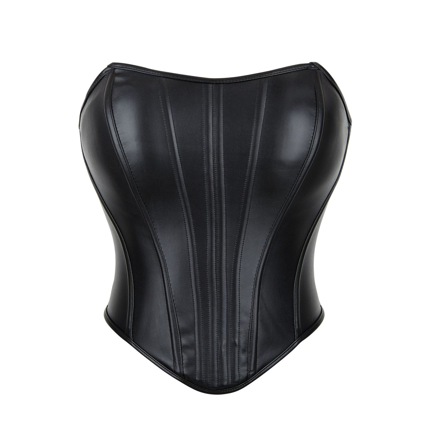 Leather Shaping Chest-wrapped Off-shoulder Vest