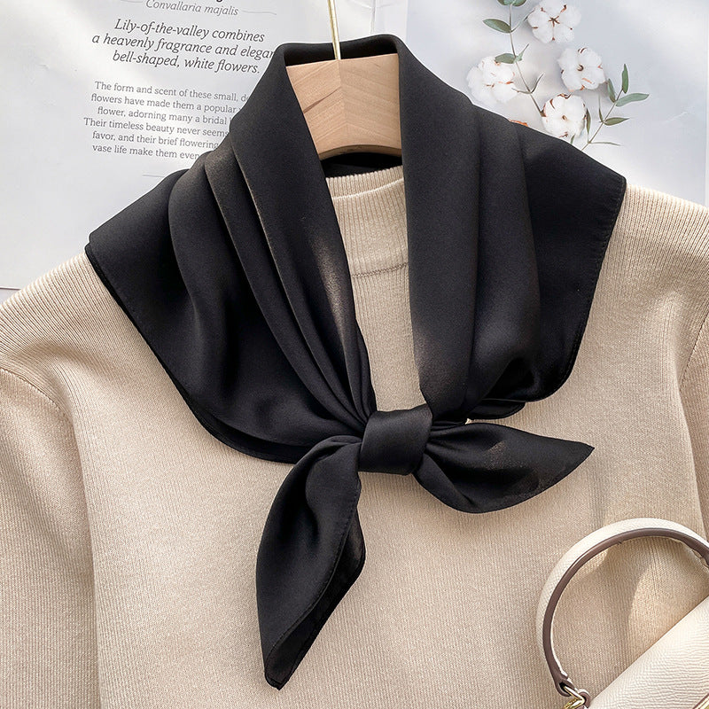 Spring And Autumn Elegant Retro Silk High-end Scarf