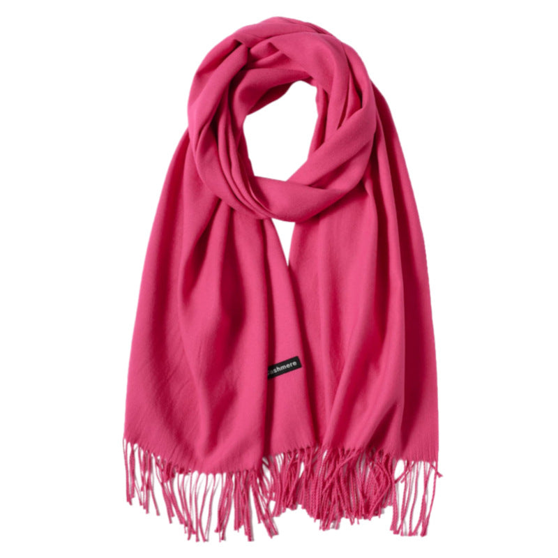 Women's Cashmere Shawl Solid Color Scarf