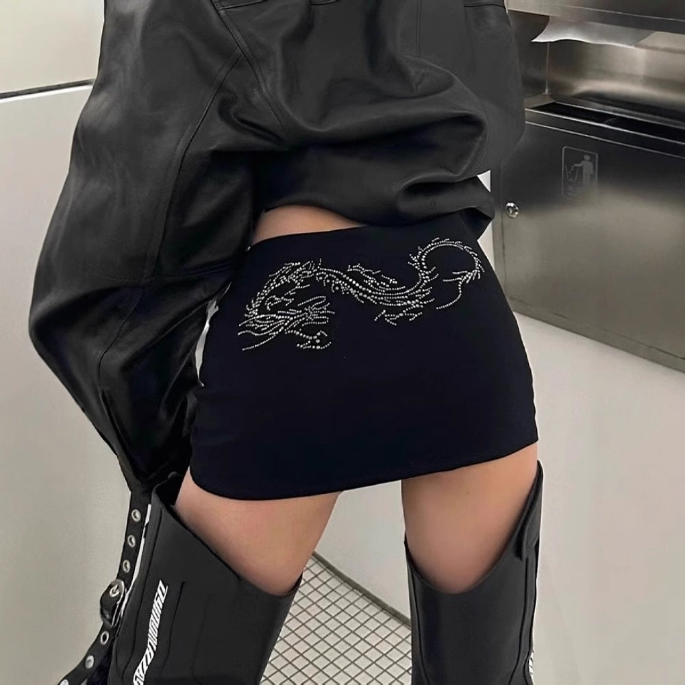 New Anti-exposure American Slim Fit Slimming All-match A- Line Hip-wrapped Skirt