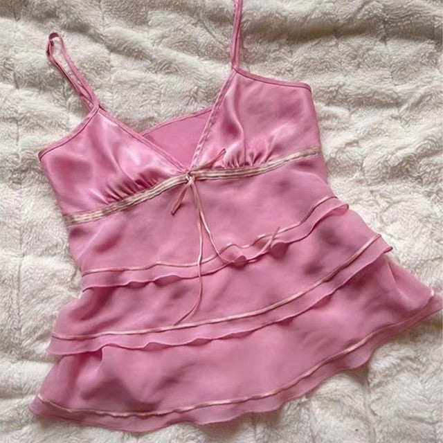 Sexy Hot Girl Leopard-print Slim-fit Sling Women's Top