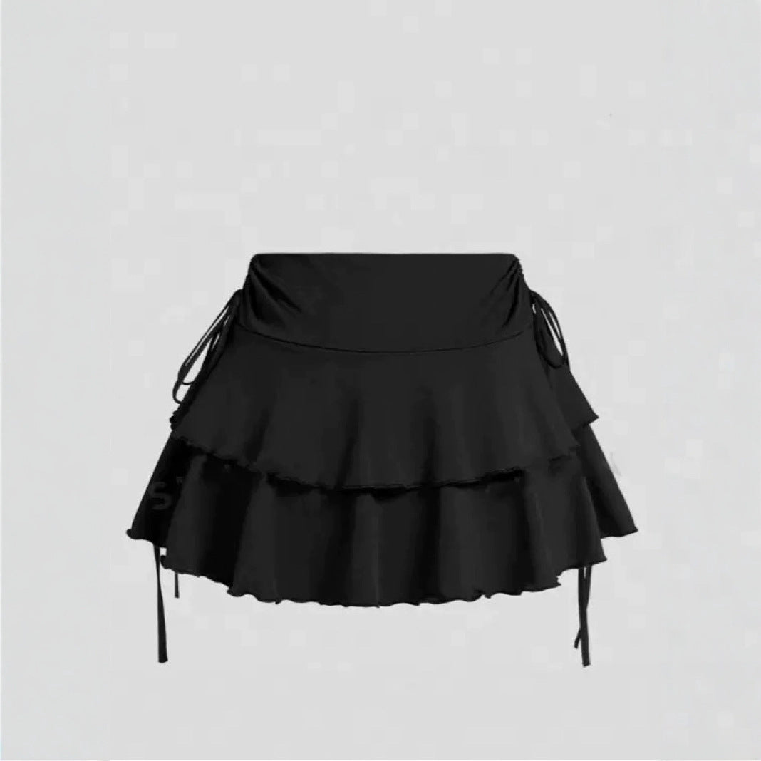 Retro Irregular Skirt Design Pleated