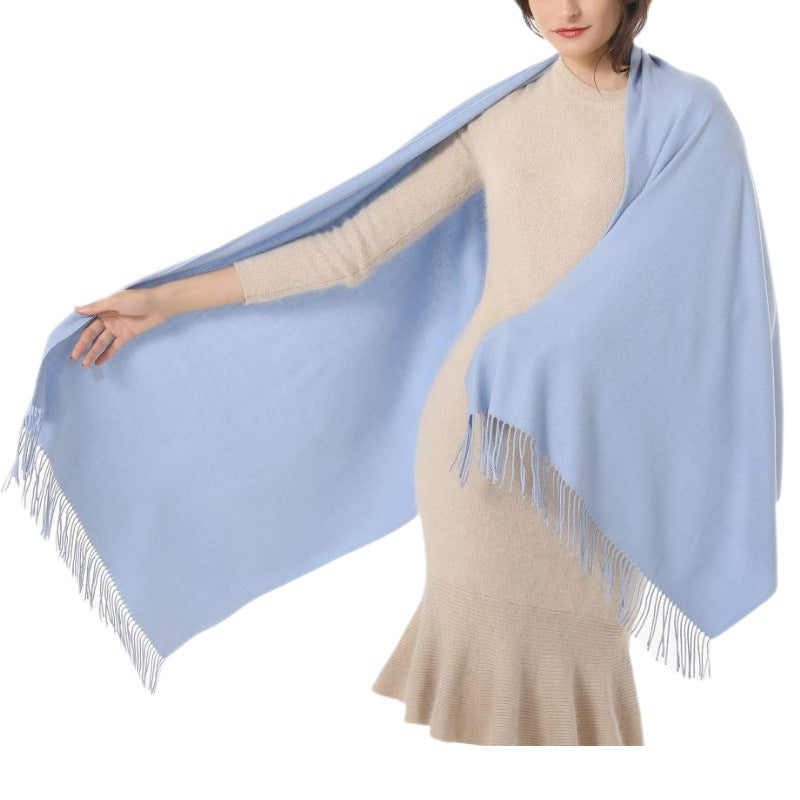 Women's Cashmere Shawl Solid Color Scarf