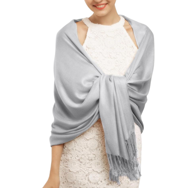 Women's Cashmere Shawl Solid Color Scarf
