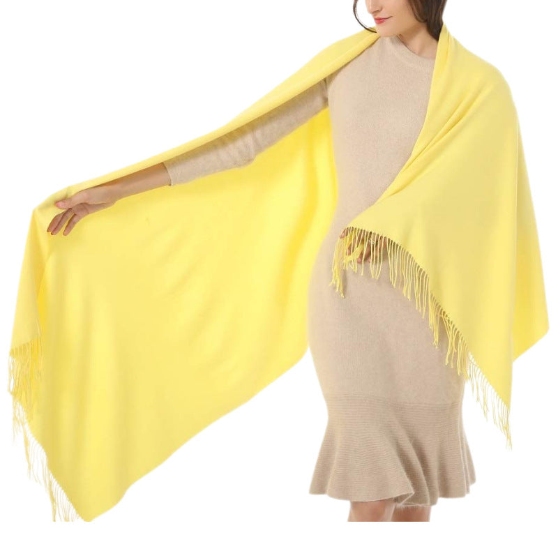 Women's Cashmere Shawl Solid Color Scarf