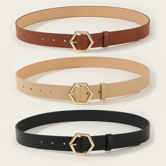 Women's Hexangular Star Casual All-Match Belt