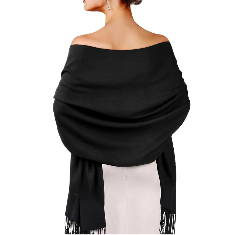 Women's Cashmere Shawl Solid Color Scarf