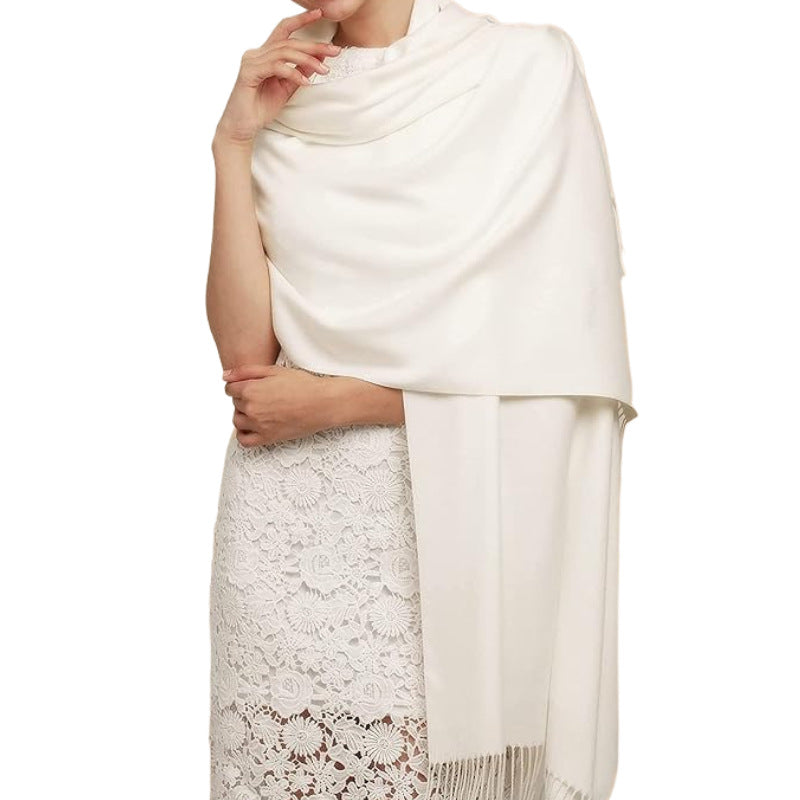 Women's Cashmere Shawl Solid Color Scarf