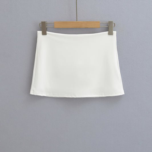 Women's Solid Color American Hot Girl Anti-exposure Low Waist Skirt