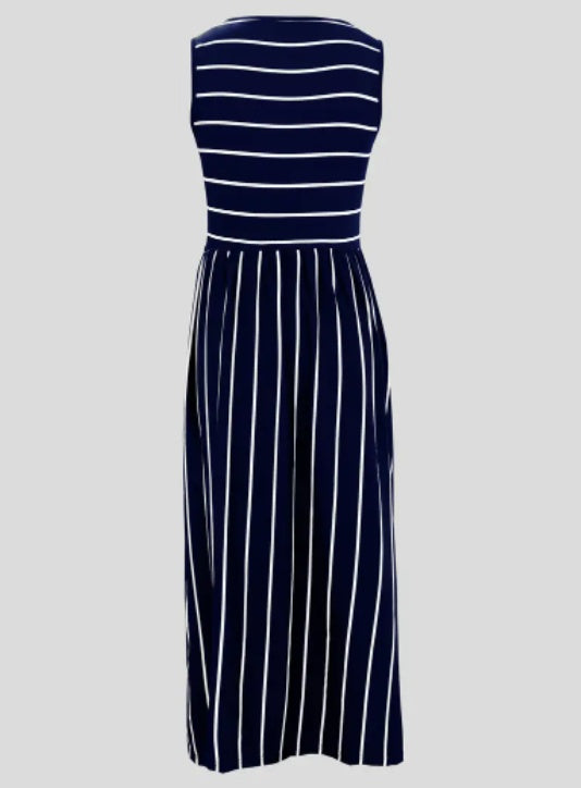 Print Crew Neck Tank Dress