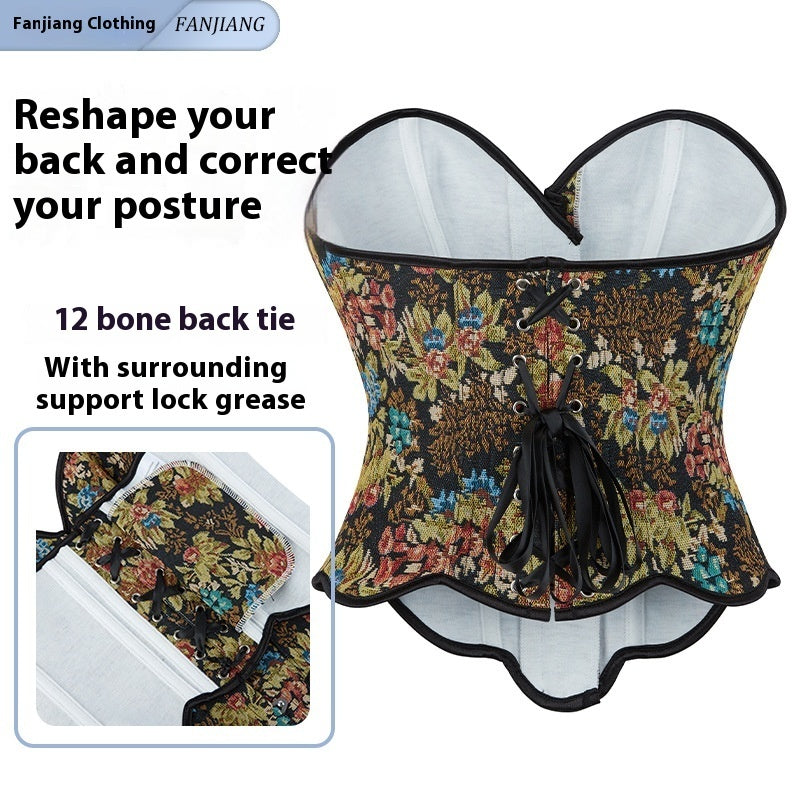 Jacquard Non-lace Women's Body Fishbone Corset