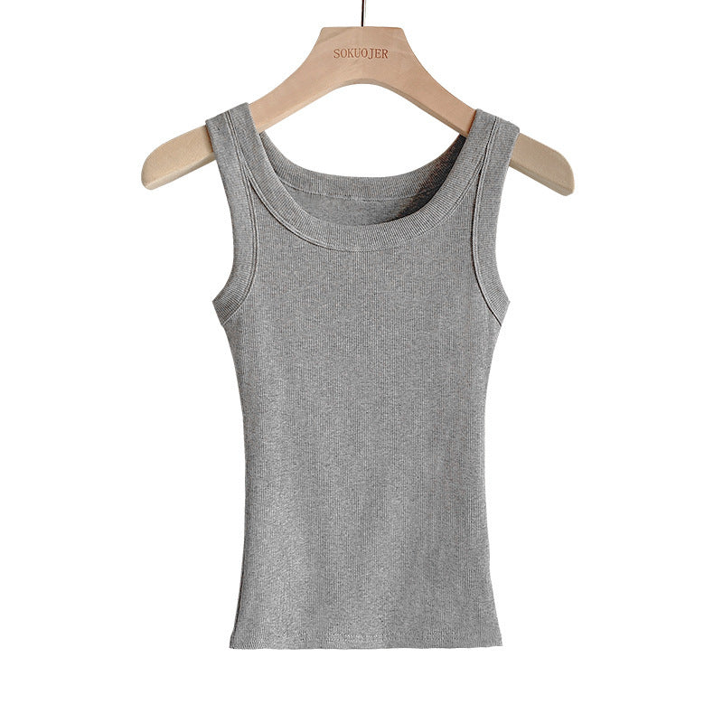 Cotton Thread Inner Anti-exposure Plus Size I-shaped Vest