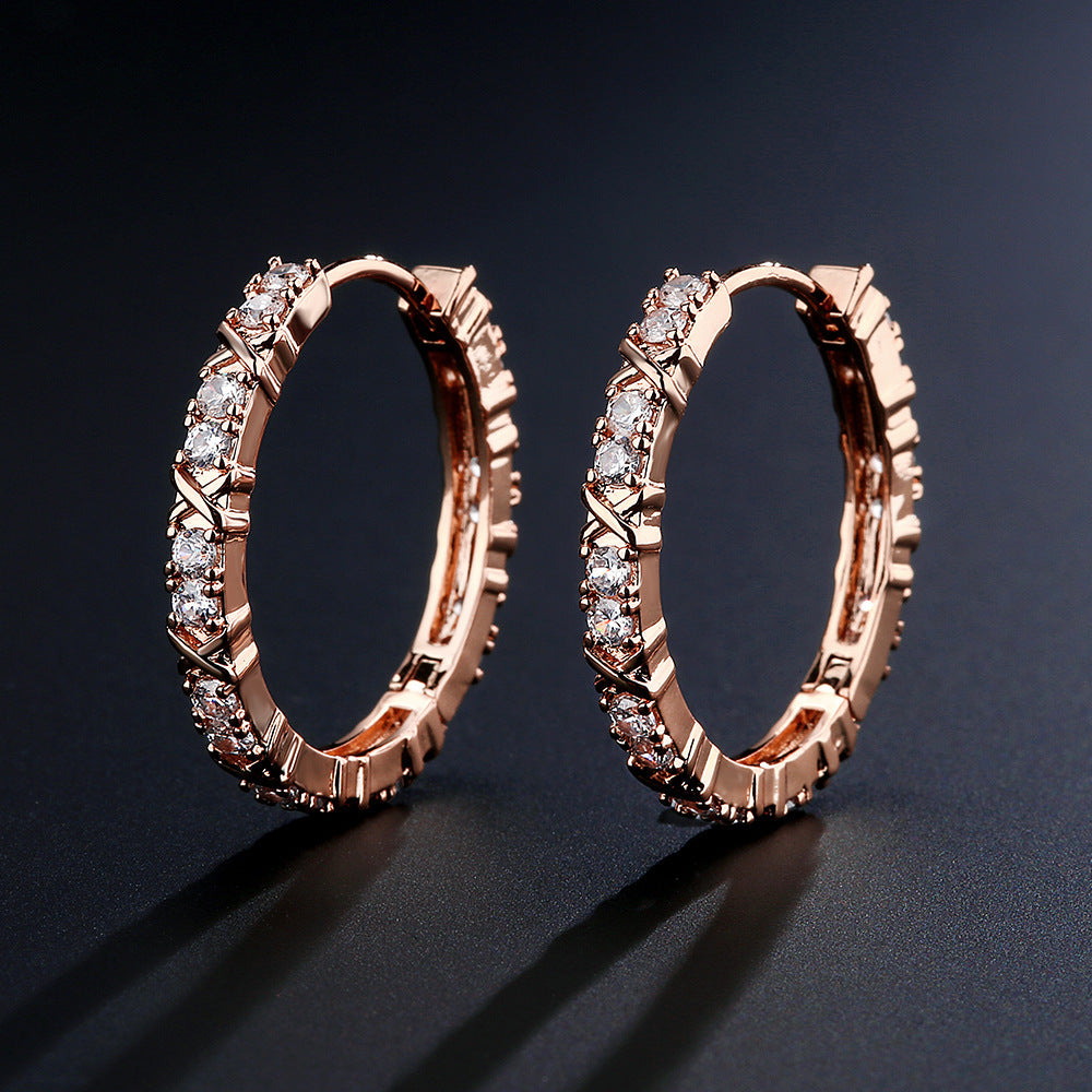 Cold Geometric Round Earrings Women