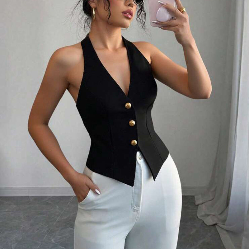 Halter Vest Amazon Summer Backless Strappy Cardigan Women's Clothing