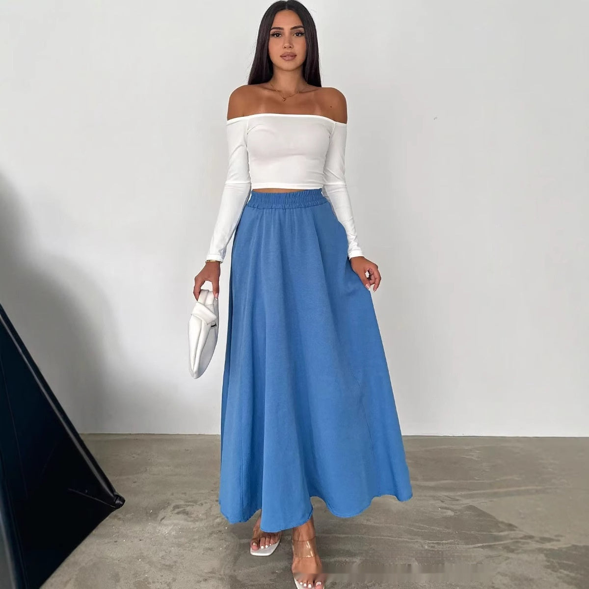 European And American Leisure A- Line Loose Fashion Women's Wear Long Dress