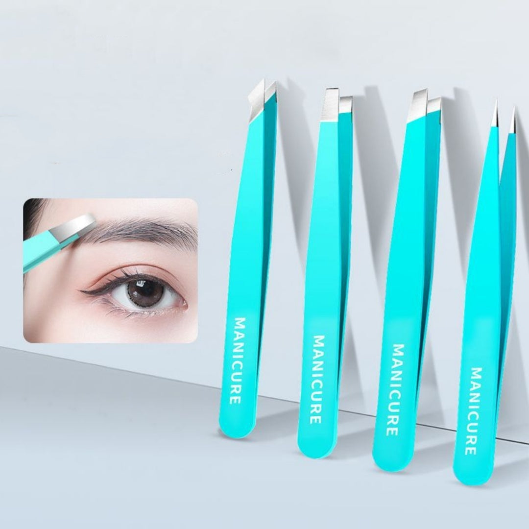 High Precision 96 Stainless Steel Eyebrow Trimming Nose Hair Clip Beard Pulling False Eyelash Tweezers Tool