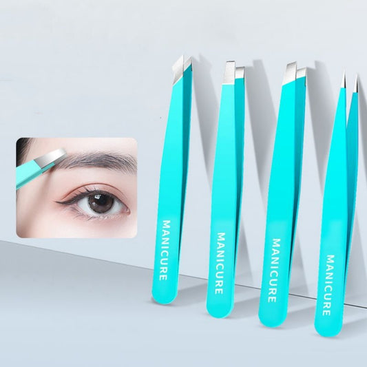 High Precision 96 Stainless Steel Eyebrow Trimming Nose Hair Clip Beard Pulling False Eyelash Tweezers Tool