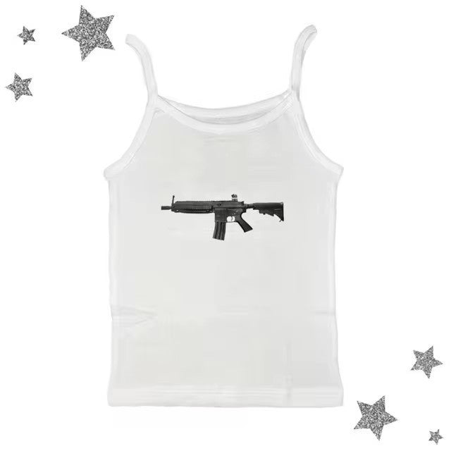 Solid Color Spaghetti Strap Bow Suspenders Top