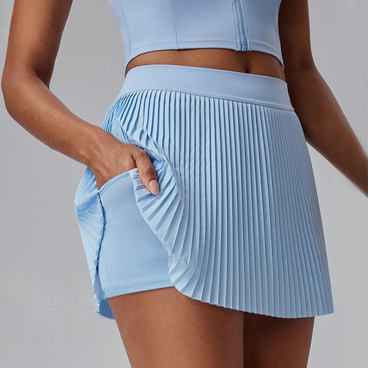 Golf Tennis Slimming High Waist Running Sports Anti-exposure Fitness Skirt