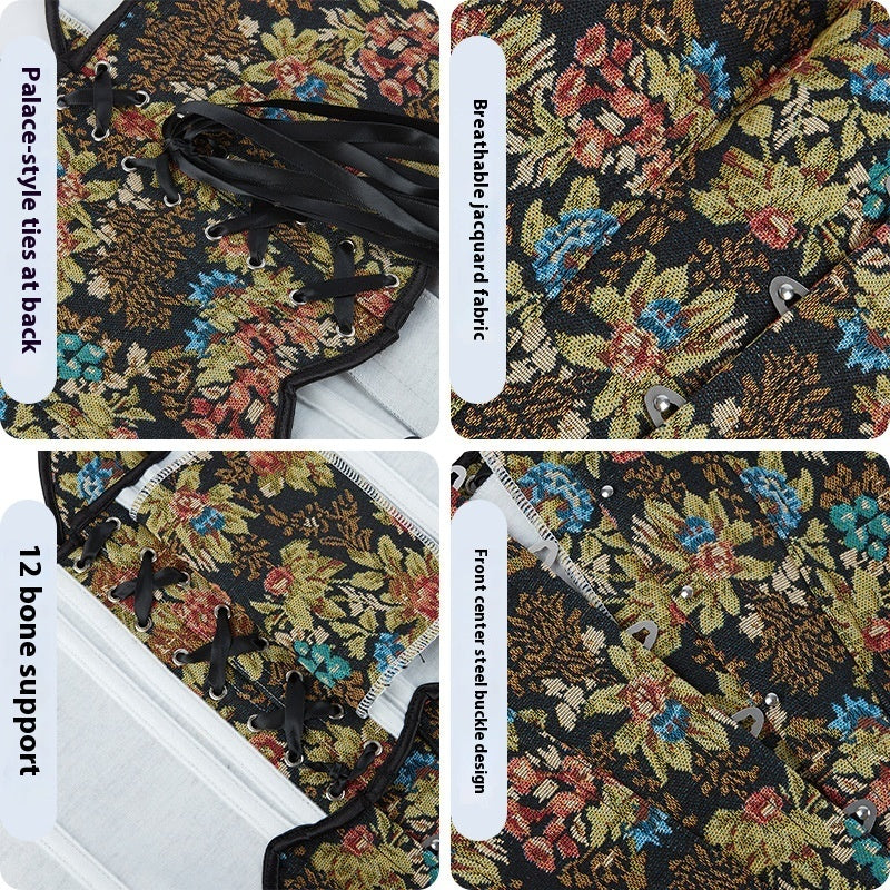 Jacquard Non-lace Women's Body Fishbone Corset