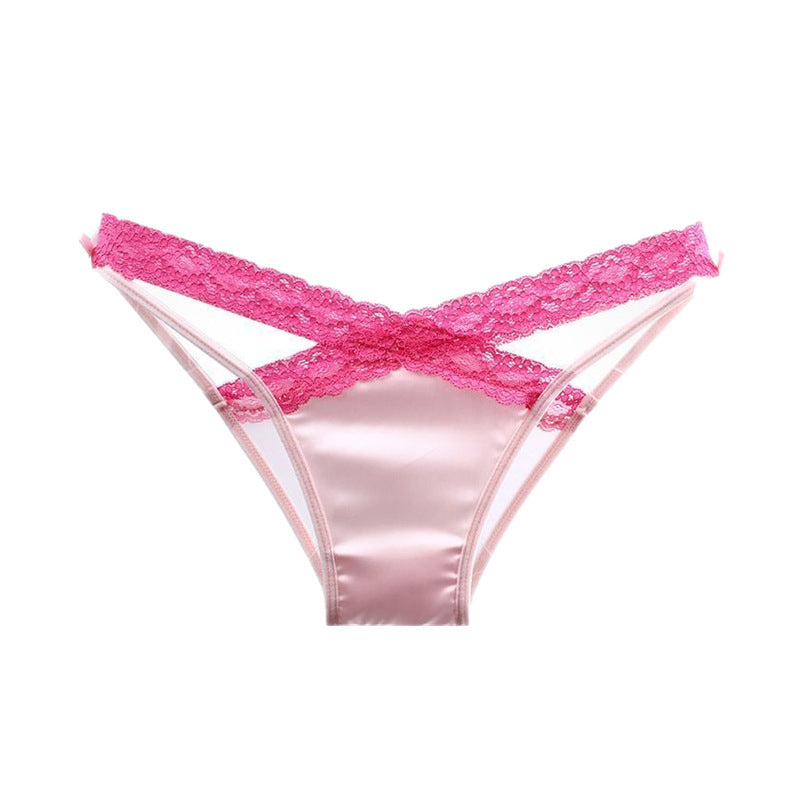 High Fork Hot Girl Pure Lace Satin Briefs