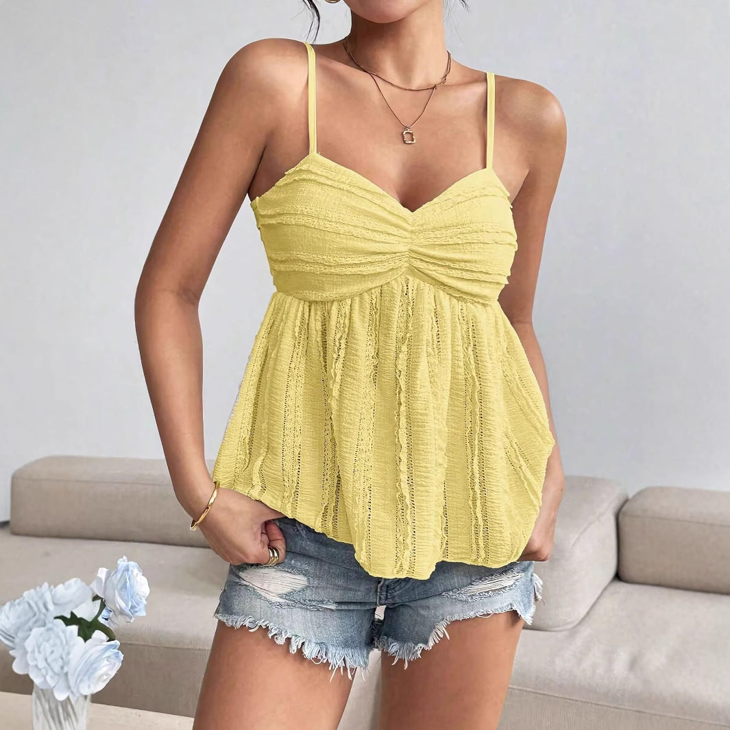 New Fashion Sexy Casual Chiffon Lace Lace Spaghetti-strap