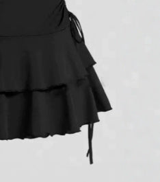 Retro Irregular Skirt Design Pleated