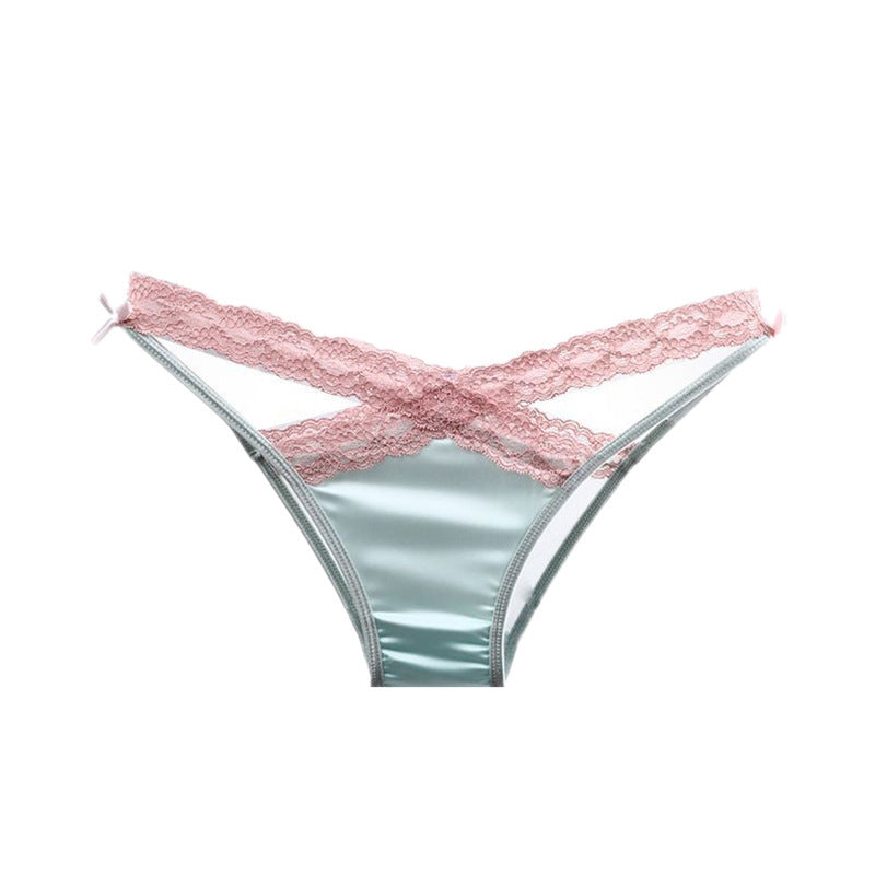 High Fork Hot Girl Pure Lace Satin Briefs
