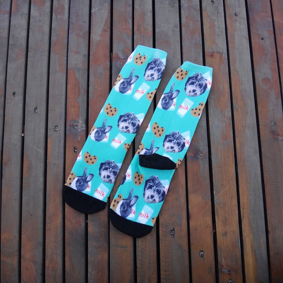 Cartoon Pet Head Face Socks